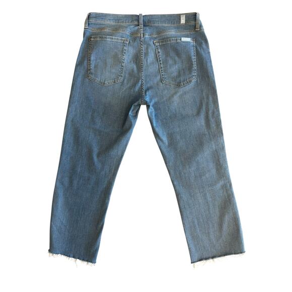 7 FOR ALL MANKIND STRETCH CROPPED BOOT JEANS SIZE 31 - Picture 5 of 7